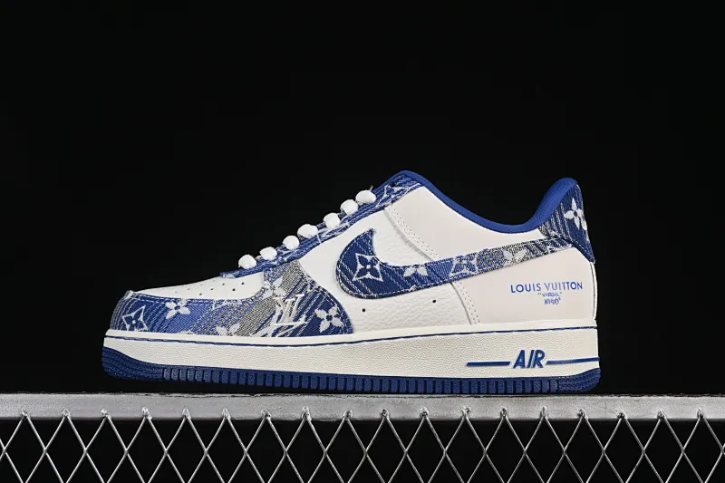 All categories Nk Air Force 1 Air Force series Nk Air Force 1 Low Air Force low-top Nike Air Force 1 '07 Low LV joint gray and blue denim Air Force 1 low-top casual sneakers SC9207-540